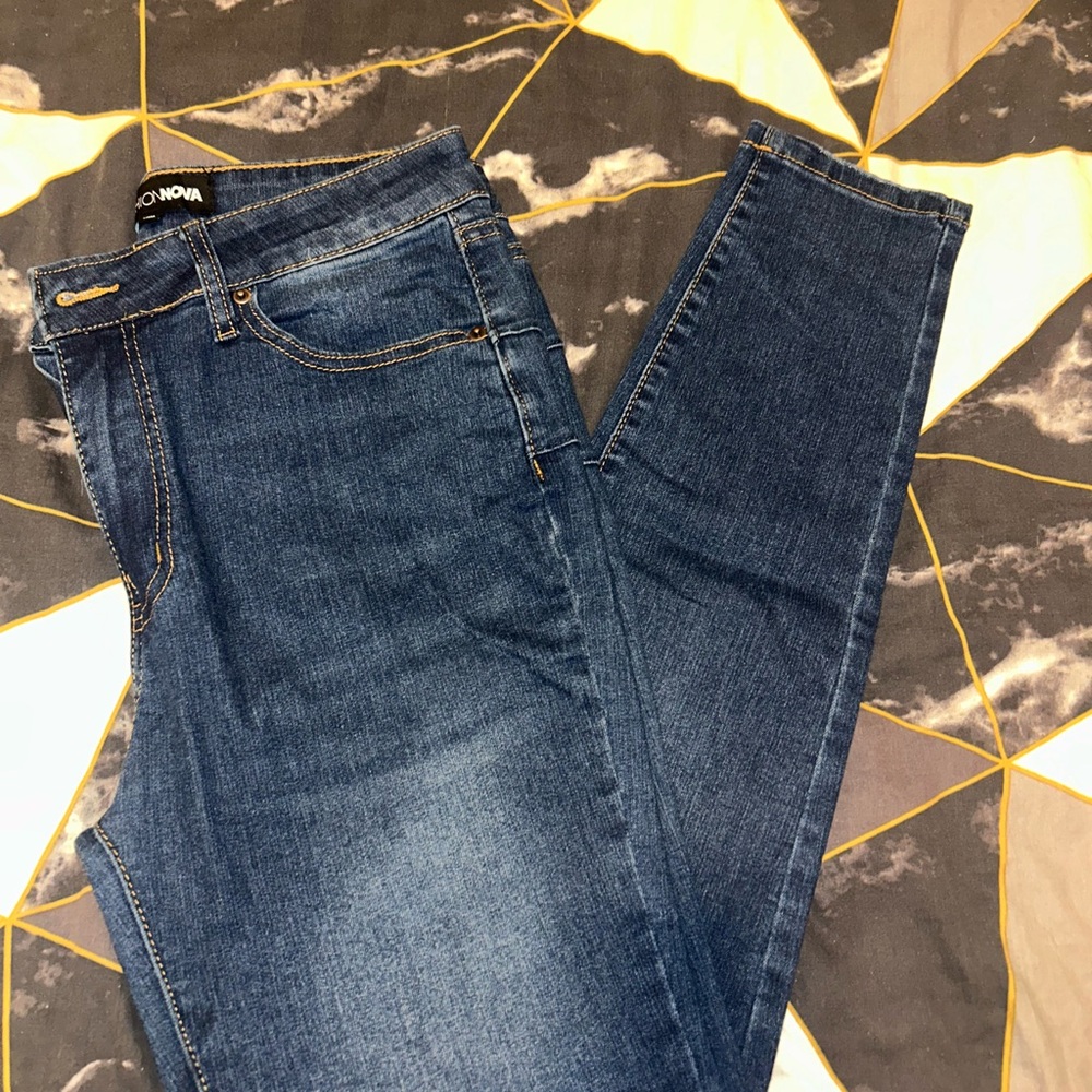 Fashion Nova Dark Blue Straight Leg Jeans